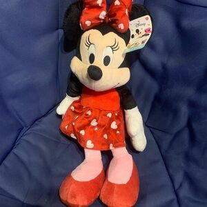 Disney Minnie Mouse Plush Toy - Red valentines hearts